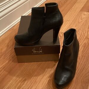 Black Leather Ankle Boots